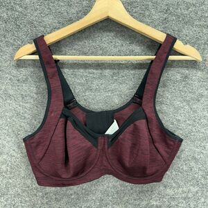 Syrokan Bralette Bra Women 36D Red Underwired Opaque Lined Hook & Eye Casual